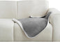 gogobunny Waterproof Pet Blanket for Small Dogs and Cats, Reversible Sherpa Fleece Soft Plush Throw for Couch Protection, Washable Furniture Protector (Grey, 30x30 inches)