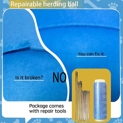 Herding Ball for Dogs, Dual Layered Herding Dog Ball Set for Australian Shepherd, Cattle, Collie, Dog Agility Equipment-Free Training Book