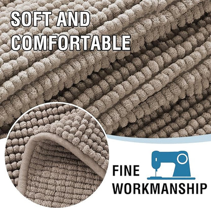 H.VERSAILTEX Plush Chenille Couch Cover for 3 Cushion Couch Anti Slip Washable Sofa Slipcovers Soft and Durable Furniture Protector for Dogs Cats Kids (27.5" x 71", Taupe)