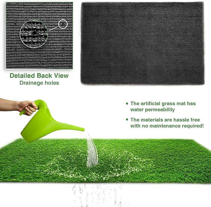 ALTRUISTIC Premium Artificial Grass Drainage Holes & Rubber Backing 70 oz Realistic Synthetic Grass Mat Extra-Heavy & Soft Pet Turf Fake Grass for Dogs or Outdoor Decor (7ft X 30ft)