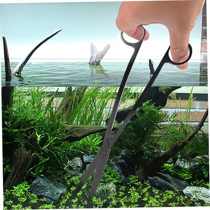 Stainless Steel Aquarium Plant Scissors for Trimming Aquatic Plants Portable Fish Tank Algae Trimmer Ergonomic Handle Aquarium Cleaning Tool for Easy Maintenance