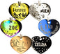 Personalized Dog Tag with 5 Lines of Custom Deep Engraved Durable Stainless Steel Pet ID Name Tag Designer Regular Size Heart
