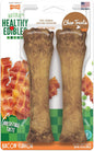 Nylabone Healthy Edibles Natural Dog Chews, Long Lasting Bones for Dogs, Bacon Flavor Dog Treats, X-Large (2 Count)
