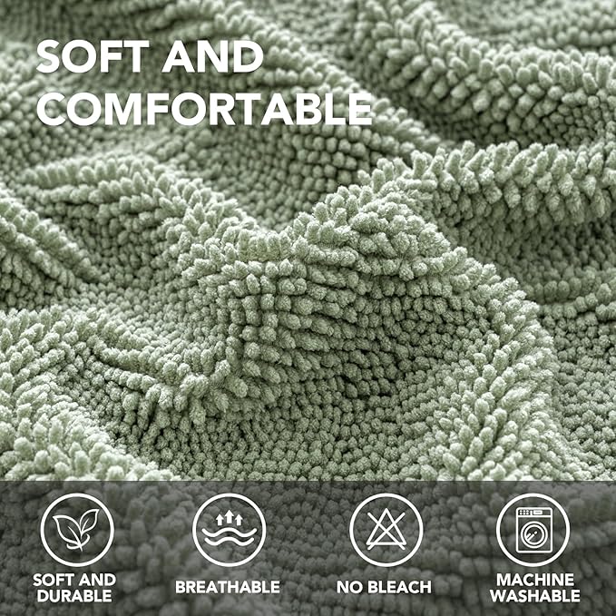 H.VERSAILTEX Non Slip Pet Couch Cover Chenille Dog Bed Protector Thick Soft Sofa Slipcover Pet Friendly Washable Couch Cushion Covers for Pets (30" x 70", Sea Foam)