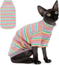 PUMYPOREITY Sphynx Cat Clothes, Turtleneck Sphynx Cat Sweaters, Cat Clothes for Cats Only, Svinx Hairless Cat Kitten Clothes Onesie,S+