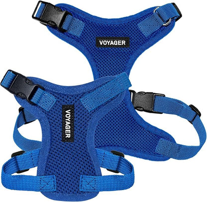 Voyager Step-in Pet Harness - All Weather Mesh, Adjustable Step in Harness for Cats and Dogs by Best Pet Supplies - Royal Blue, L