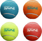 Outward Hound Squeaker Ballz – Squeaky Tennis Balls for Dogs 50 lbs and Over, Interactive Dog Toy for Fetch & Training, Large (3"), 4-Pack