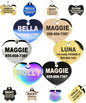 Engraved Dog Tags Personalized - Stainless Steel Engraved Dog Cat ID Tags Front & Back up to 8 Lines of Text Color Plating Gold, Rose Gold, Blue, Black, Nebula by PetANTastic