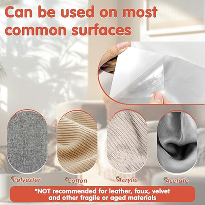 18 PCS Large Cat Scratch Furniture Protector, Transparent Couch Protector from Cat Claws, Single-Sided Self Adhesive Anti Pet Deterrent Sofa Cover, 14IN