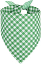 Dog Bandana Green Large 1PCS, Summer Spring Scarf for Boy and Girl, Durable Triangle Reversible Bibs Handkerchief for Puppy Pet