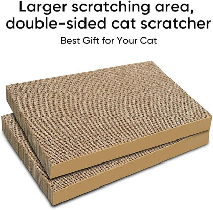 AGYM 5 Packs Cat Scratcher, 5 Packs Refill Cat Scratching Pad Cardboard for Indoor Cats and Kitten, Large Size Durable&Premium Recyclable Cardboard Cat Scratcher