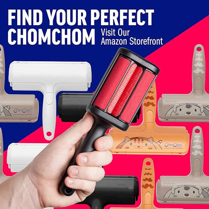 ChomChom Roller Pet Hair Remover – Reusable Lint Roller Pet Hair Removal Tool for Clothes, Couches, Cars and Travel - Cat Dog Hair Remover, Compact, No Sticky Refills Needed (Mini Roller)