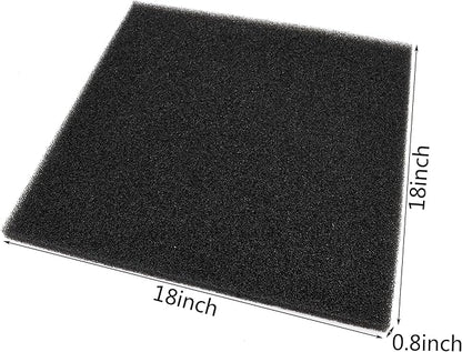 Aquarium Filter Bio Sponge Pad, Foam Sponges Filter Media, Cut fit it Filter Accessories for Fish Tanks and Ponds (18"x18"x0.8" (20PPI) 2 Pack)