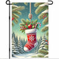 Christmas Garden Flag Christmas Stocking Garden Flag Snowflake Holiday Gardens Flags 12x18 Inch Double Sided Outdoor Decoration for Festive Season Yard Porch Lawn Display