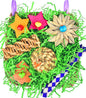 KATUMO Bird Toys, Parakeet Grass Mat Toys Parrot Foraging Shredding Entertainments for Cockatiel Conure Lovebird Parakeet Small to Medium Birds