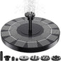 2.5W Solar Bird Bath Fountain Pump, Solar Fountains, Solar Powered Water Fountain with 6 Nozzles and Fixer for Bird Bath, Outdoors, Fish Tank, Pond, Pool and Garden