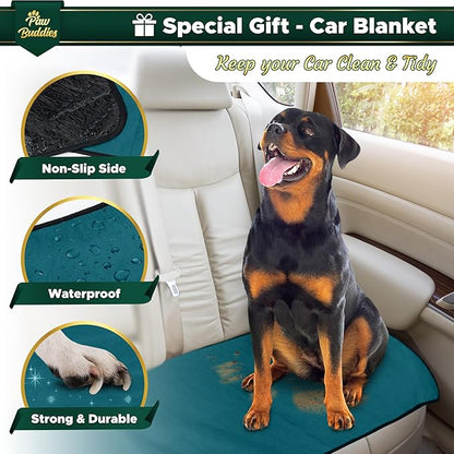 Paw Buddies Waterproof Blanket – 80"x90" Washable Sofa Throw for Couch, Bed or Car – Soft Reversible Protector for Adults, Pets, and Dogs at Home or on The Go