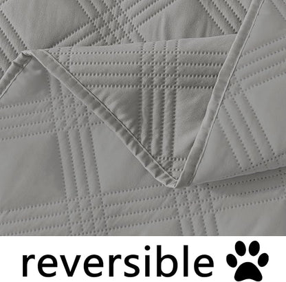 hyha Waterproof Dog Blanket, Reversible Pet Bed Blanket, Soft Sofa Couch Cover for Dogs Washable, Waterproof Pet Couch Covers for Sofa Puppy Cats Furniture Protector(40"x80", Grey/Grey)