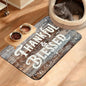 Thankful Feeding Mat,Blessed Absorbent Quick-Dry Cat Dog Food and Water Bowl Mats,Non-Slip Rubber Backing Mat,Cat Dog Accessories Supplies 16" x 24"