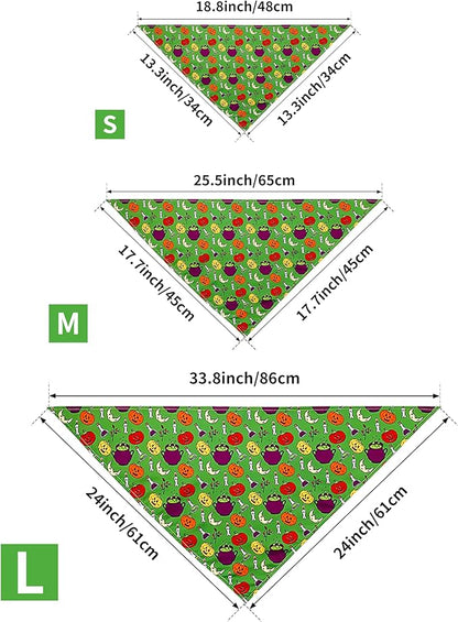 PET SHOW 50 Pack Halloween Small Dog Bandanas Bulk XS Washable Puppy Girl Boy Triangle Bibs Ghost Pumpkin Kerchief Set Cats Scarves Pet Holiday Grooming Accessories