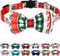 Joytale Upgraded Christmas Cat Collar with Bells, Breakaway Cat Collars with Bow Tie, 1 Pack Girl Boy Safety Plaid Kitten Collars, Christmas