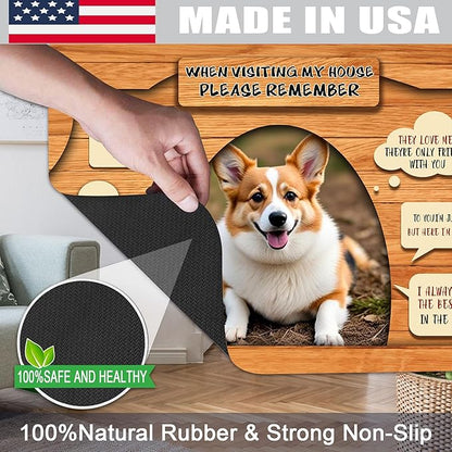 Personalized Dog Cat Mat with Name Photo Custom Placemat Feeding Mats for Food and Water Customized Non-Slip Waterproof Doormat for Bowls Outdoor Indoor Floors Gifts for Pet Owner