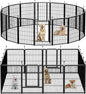 Dog Playpen,Portable Outdoor Dog Fence, Dog Playpen for Large/Medium/Small Dogs, Dog Fences for The Yard,with Doors Foldable Metal (16 Panels, 45 inch)