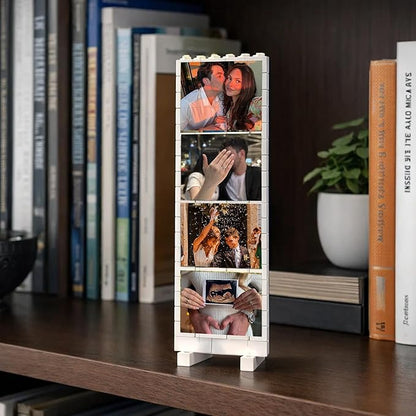 NAZENTI Personalized Photo Building Blocks For Couples, Bricks Style Puzzle Blocks Gifts For Boyfriend, Custom Home Decor & Valentines Day Gift, Anniversary Keepsake gifts for Couple Family Besties