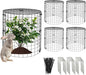 5 Packs Garden Plant Protectors from Animals,Metal Plant Cage Chicken Wire Cloche with Ground Stakes and Nylon Tie,Garden Plant Protectors for Flower Vegetable to Keep Animals Out-11.8"x 12.6"