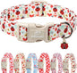 Ladybug Dog Collar for Medium Dogs - Cute Spring/Summer Dog Collar, Lightweight Adjustable Cartoon Love Bug Garden Mom Dogs Collars with Quick Release Buckle M