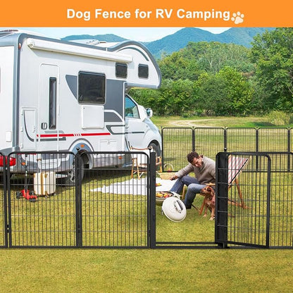 Wide Gate Dog Fence Outdoor Pens Outside,Portable Dog Play Pen 40" H 22 Panels Pet Playpen Exercise Pens for Puppys Small Medium Large Dogs RV Camping Yard Garden Indoor