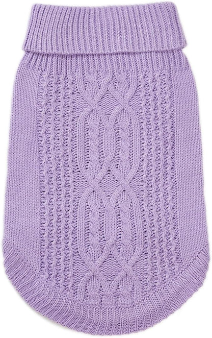 Stretchy Cat Sweater - 17 Colors & 6 Sizes | Snug Winter-Ready Knit for Boy/Girl Cats & Kittens(Purple, X-Small)