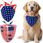American Flag Dog Bandanas,4th of July Dog Bandana,Large Summer Triangle Patriotic Scarves for Memorial Day and Independence Day,Pet Outfits for Boys and Girls,Red,White & Blue(2PCS,Large)