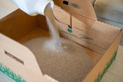 Disposable Ten Second Litter Boxes for Kitty/Cats. Made in The USA. Biodegradable Solution for Quick and Easy Disposal. Made of Recyclable Material. (4-Pack)