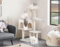 Cat Tree Tower, 36" Small Cat Tower for Indoor Cats with Scratching Post, Bed, Condo, Hang Ball, Multi-Level Climbing Cat Trees Cat Furniture Activity Center, Beige