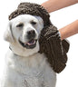 Soggy Doggy Super Shammy Dog Towel - Microfiber Chenille Towel for Drying Dogs and Cleaning Paws - Fast Drying with Hand Pockets for Ease (Dark Chocolate/Oatmeal Trim, 31” x 14”)