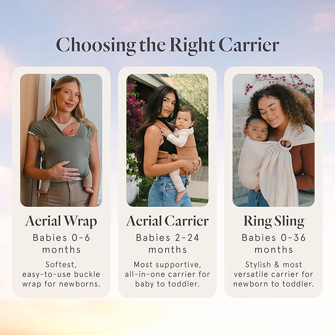 WildBird - Aerial Buckle Carrier - 2-24 Months - Large (L-4XL) Willow - Front or Back Carry - Cross Straps, Lumbar Support, Headrest - Hip Healthy - Baby Carrier - Baby Essentials - New Mom Gifts