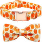 Dog Collar - Halloween Pumpkin Bowtie Dog Collars Gift Soft Bow Collar Pet Adjustable Metal Buckle Pet Collar for X-Large Dogs