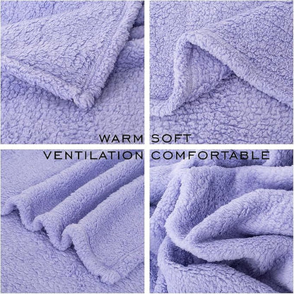3 Blankets, Dog Cat Pet Blanket, Soft Warm Fleece, for Puppy, Small Dogs or Kitten, Cats, Plush Fuzzy Blanket for Bed, Sofa, Travel (24" x 18", 3/Pack, Lavender+Pink+Dark Pink)
