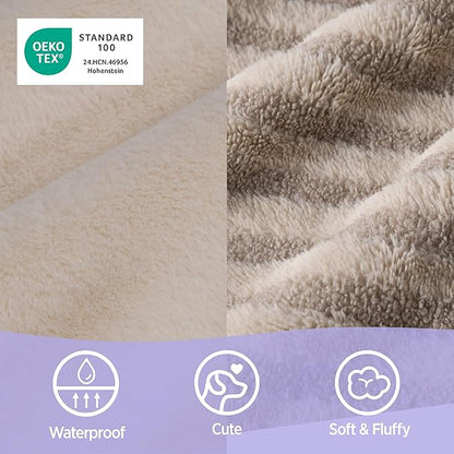 LE SURE Cute Dog Beds for Extra Large Dogs, Orthopedic Waterproof XL Pet Bed with Sides, High Back Non-Slip and Egg-Crate Foam Big Dog Couch Sofa with Washable Removable Cover, Hazel