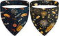 Happy New Year Dog Bandanas with Snap Button, 2 Pack Adjustable Bandanas for Small, Medium, and Large Dogs, Pet Scarf for Holiday Costume Accessory & Photo Shoot (Small)