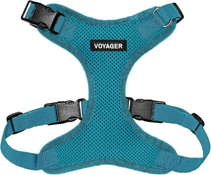 Voyager Step-in Pet Harness - All Weather Mesh, Adjustable Step in Harness for Cats and Dogs by Best Pet Supplies - Turquoise, XL