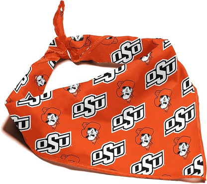 Oklahoma State Cowboys Officially Licensed Bandana for Dogs and Cats | Fits Pets Great Gift Idea | Easy-to-Tie (Small, 13")