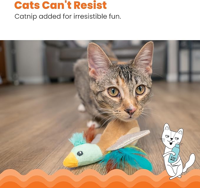Catstages Flapperz Duck Plush Interactive Catnip Cat Toy