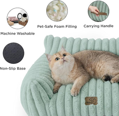 Bedsure ComfyFleece™ Cute Dog Couch for Medium Dogs - As Seen on TV on Good Day New York, Dog Couch Bed with Removable, Washable Cover, Supportive Pet Sofa, for Medium Large Dogs, 36inch, Garden Green
