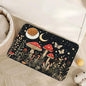 Red Mushrooms Pet Feeding Mat,Wildflower Plant Butterfly Absorbent Quick-Dry Cat Dog Food and Water Bowl Mats,Non-Slip Rubber Backing Mat,Cat Dog Accessories Supplies 12"x20"