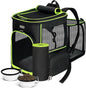 BAGLHER Expandable Cat Carrier Backpacks, Retractable Pet Carrier Backpack for Small Dogs & Cats with Breathable Mesh, Travel Bag Up to 18 Lbs for Hiking Camping Outdoor - Black