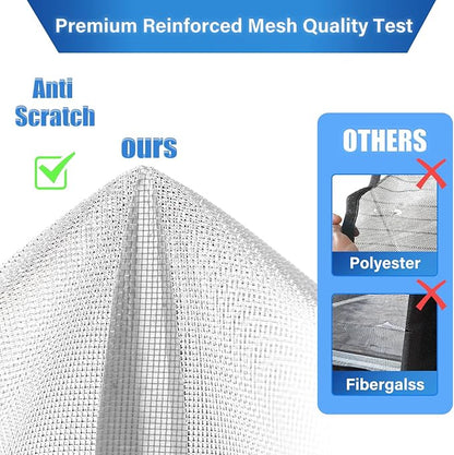 Magnetic Screen Door Upgraded PET Mesh Stronger Than Fiberglass and Polyester,Hands Free,Keeps Bugs Out,Pet & Kid Friendly,Suitable for Sliding Door,Large Patio Door and French Door-72''x80''