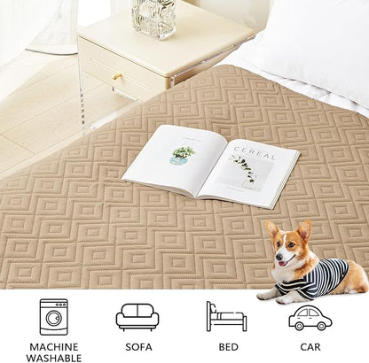 hyha Waterproof Dog Blanket, Soft Dog Bed Cover Pet Blankets, Waterproof Sofa Couch Cover for Dogs Washable, Reversible Pet Couch Covers for Sofa Furniture (30x53 Inch, Camel/Camel)