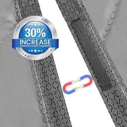 Magnetic Thermal Insulated Door Curtain Cover Block fit 36x82inch Door,Curtains Itself Size 38x84inch Cotton Thermal Curtain for Winter, Thermal Doors Curtain for Doors Blocking Wind and Snow